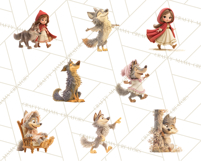 Crimson Cloak Fairy Tale Storybook PNG Clipart Product Image 3
