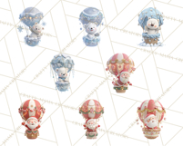 Winter Hot Air Balloon Clip Art Bundle for Crafts &amp; Design Product Image 6