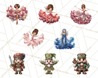 Nutcracker Ballet Clipart PNG, Sugar Plum Fairy & Soldiers Product Image 4