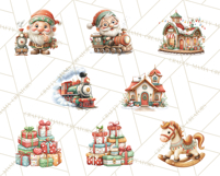 Gnome Train Clipart Holiday Express Clip Art Christmas Product Image 8