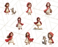Crimson Cloak Fairy Tale Storybook PNG Clipart Product Image 5