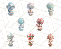 Winter Hot Air Balloon Clip Art Bundle for Crafts &amp; Design Product Image 7