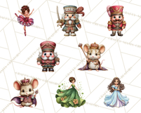 Nutcracker Ballet Clipart PNG, Sugar Plum Fairy & Soldiers Product Image 6