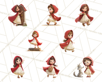 Crimson Cloak Fairy Tale Storybook PNG Clipart Product Image 6