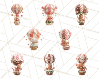 Winter Hot Air Balloon Clip Art Bundle for Crafts &amp; Design Product Image 8