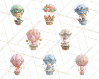 Winter Hot Air Balloon Clip Art Bundle for Crafts &amp; Design Product Image 9