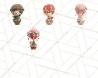 Winter Hot Air Balloon Clip Art Bundle for Crafts &amp; Design Product Image 10