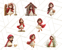 Crimson Cloak Fairy Tale Storybook PNG Clipart Product Image 8