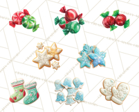 Christmas Candy Clipart PNG, Realistic Holiday Treats Product Image 2