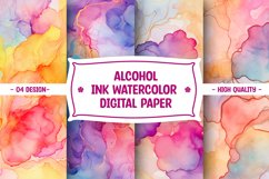 Alcohol Ink Watercolor Digital Paper Product Image 1
