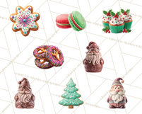 Christmas Candy Clipart PNG, Realistic Holiday Treats Product Image 7
