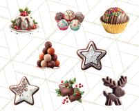 Christmas Candy Clipart PNG, Realistic Holiday Treats Product Image 8