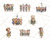 Christmas Carolers Clipart PNG, Holiday Choir Clip Art Product Image 8