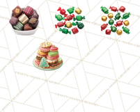 Christmas Candy Clipart PNG, Realistic Holiday Treats Product Image 10