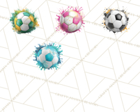 Soccer Clipart PNG with Team Color Paint Splash Design Product Image 9