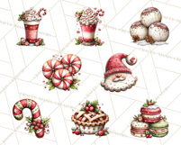 Christmas Treats Cookies Cocoa Clipart PNG Product Image 2