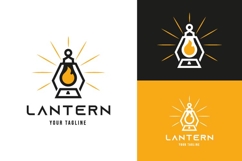 Lantern Fire Logo Geometric Minimalist Modern Product Image 1