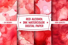 Red alcohol ink watercolor digital paper Product Image 1