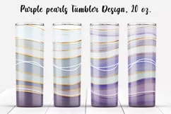 Purple pearls Tumbler Wraps Sublimation. 20 oz, PNG. Product Image 1