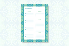 Daily Planner Template with Ogee Pattern | Daily Planner Product Image 1