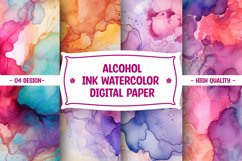 Alcohol Ink Watercolor Digital Paper Product Image 1