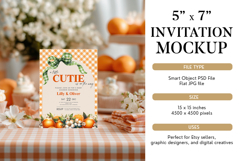 5 x 7 PSD Invitation Mockup Product Image 2