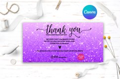 Purple Glitter Thank You Card Product Image 1