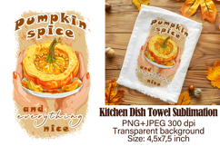 Pumpkin spice| Autumn Kitchen Towel Sublimation Product Image 1