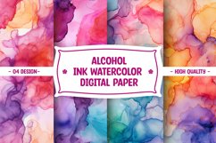 Alcohol Ink Watercolor Digital Paper Product Image 1