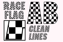 Race Flag Font | Checkered Font | Racing Alphabet Letters Product Image 4