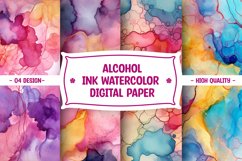Alcohol Ink Watercolor Digital Paper Product Image 1