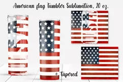 American flag Tumbler design. Sublimation PNG, 20 oz. Product Image 1