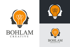 Creative Bulb Logo Human Head Silhouette Product Image 1
