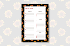Sunflower Daily Planner Template | Daily Planner Product Image 1