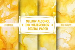 Yellow alcohol ink watercolor digital paper Product Image 1