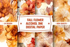 FALL FLOWER ALCOHOL INK DIGITAL PAPER Product Image 1