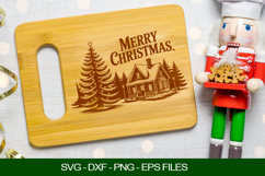 Merry Christmas Board Laser Cutting File SVG Product Image 1