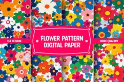 Abstract flower digital paper Product Image 1