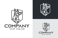 Geometric Dog Logo Modern Minimalist Product Image 1