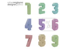 3D Numbers - 0 to 9 Product Image 1
