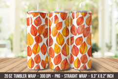 Fall Leaves Tumbler Wrap | 20 oz Tumbler Wrap Product Image 1