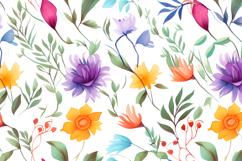 Watercolor Floral Digital Paper Pattern | Floral Background Product Image 1