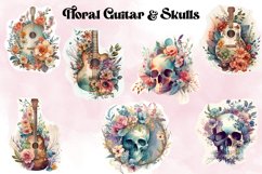 Watercolor floral guitars Product Image 1