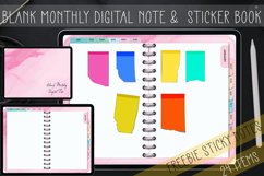 Blank Monthly Digital Note &amp; Planner Sticker Book Product Image 1