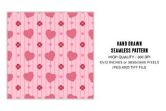 Romantic Heart &amp; Floral Seamless Pattern | Heart Pattern Product Image 2