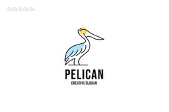 Pelican Line Logo Template Product Image 1