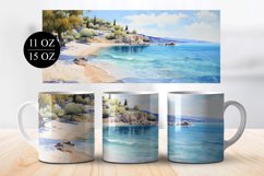 Beach Landscape Mug Sublimation Bundle - 15 &amp; 11 oz Product Image 2