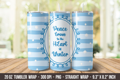 Winter Coquette Tumbler Wrap | 20 oz tumbler wrap Product Image 1