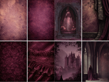 Gothic Burgundy, Dark Academia Digital Papes Product Image 2
