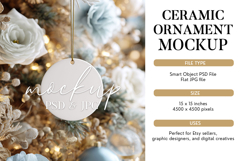 Round Ceramic Ornament Mockup PSD Product Image 1